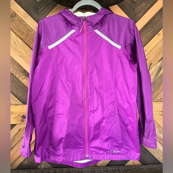 L.L. Bean Girls Large 14-16 Purple Rain Jacket - Picture 1 of 11